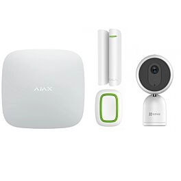 Care kit with SOS button, door sensor and camera White SMART