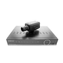 Box surveillance camera set - window mounting