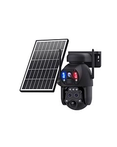 4G PTZ Alarm Camera with Solar Panel Black PLUS