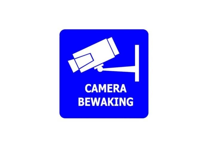CCTV camera sticker - 5 x 5 cm (3 pieces) main product photo
